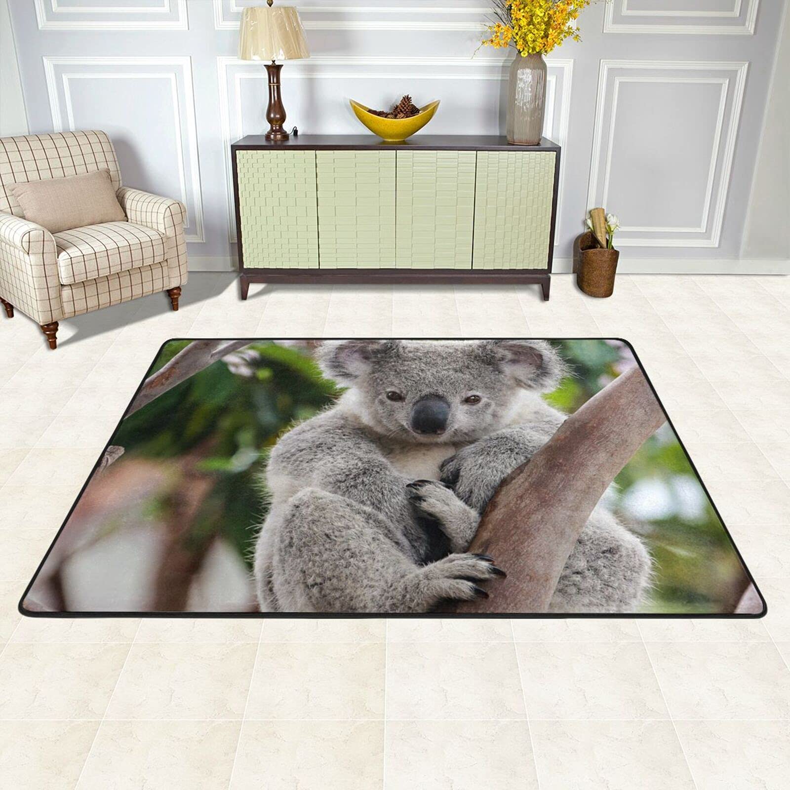 Amazon.co.jp: かわいいコアラ カーペット ラグ 91×60cm 洗える