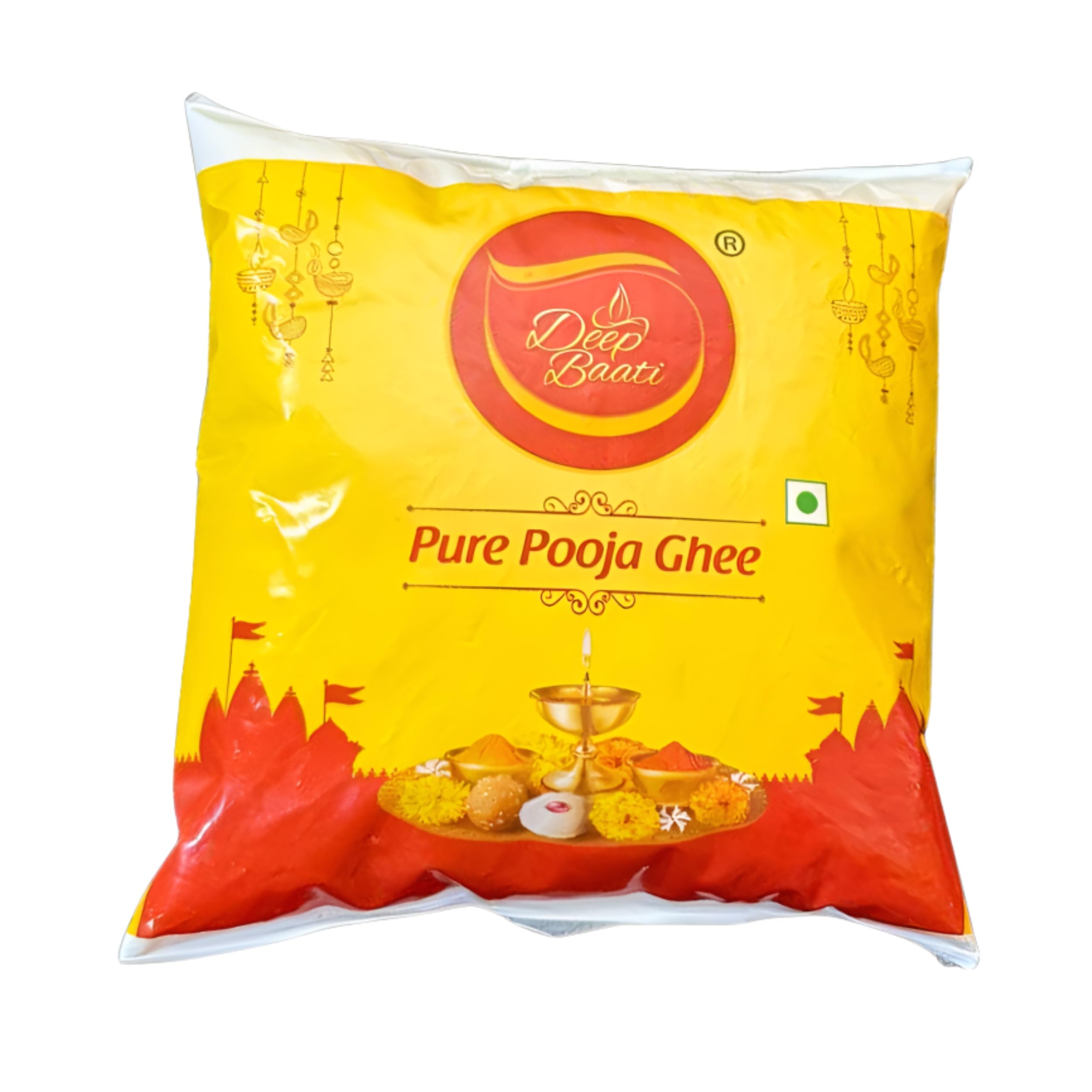 Pooja Ghee 500ML Pouch | Non-Edible Ghee for Diyas & Lamps | Ideal for Pooja, Aarti, Havan & Festivals | Traditional Puja Ghee for Mandir Use | Long Lasting Burning Ghee-image-26