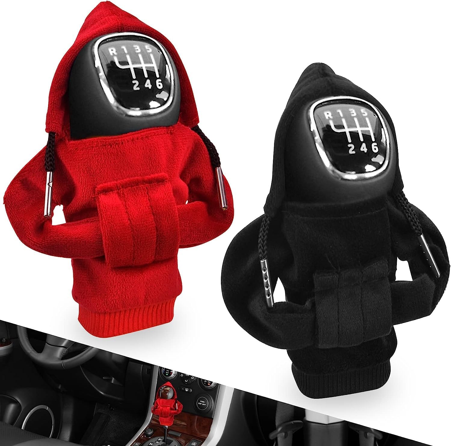 IZU 【2 Pack】 Fashionable Sweater Design Car Gear Shift