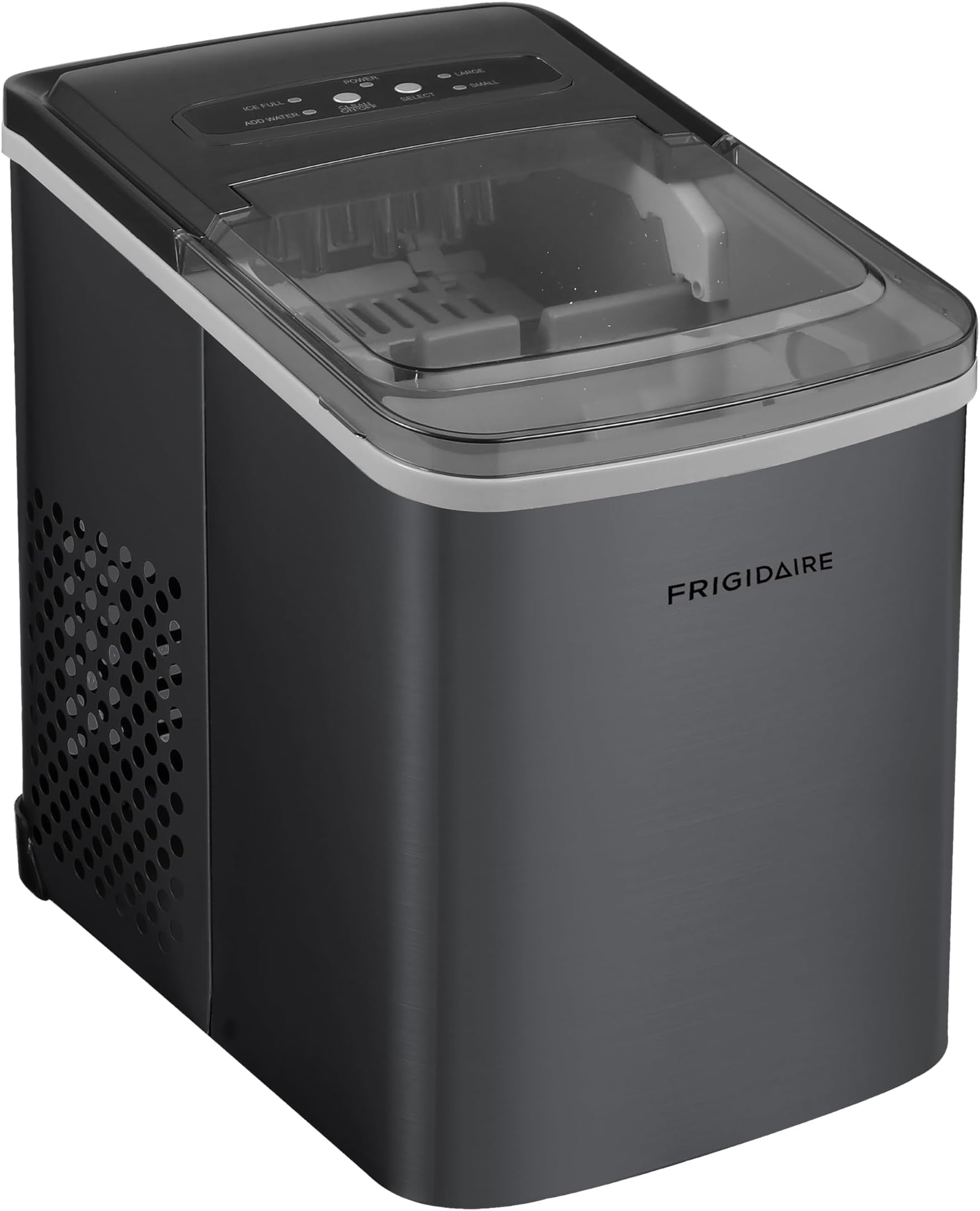 Countertop Portable, 26 lb per Day Bullet Ice Maker Machine (Black Stainless Steel)