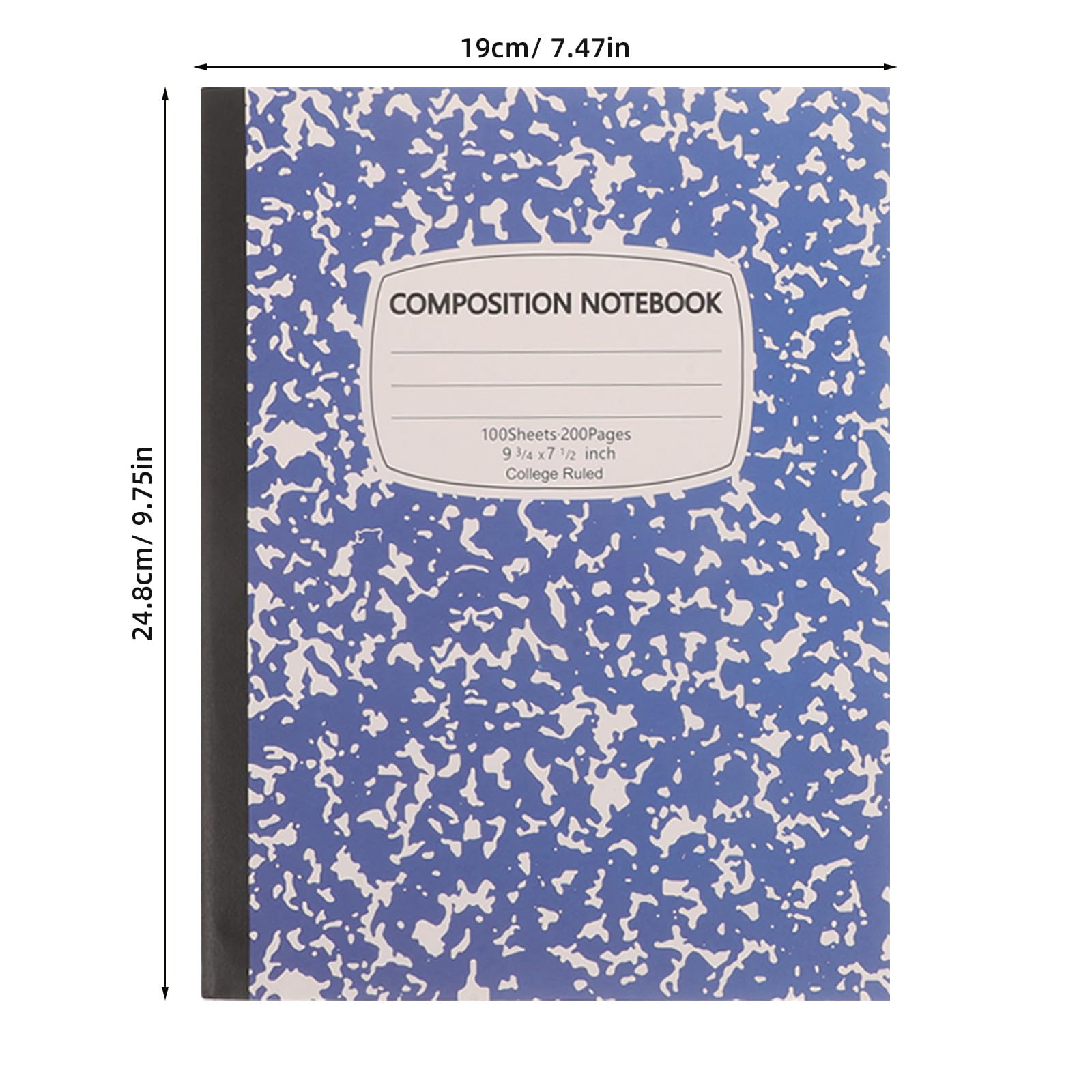 Artibetter Lot de 5 cahiers de composition à grands carreaux, format B5 (10 x 7,5 pouces), bloc-notes pour l'écriture quotidienne, bloc-notes pour documents professionnels, journal de