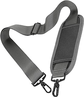 Shoulder Strap, Universal Replacement Laptop Duffel Bag Strap Adjustable Comfortable Padded Belt with Metal Hooks for Briefcase Computer Crossbody