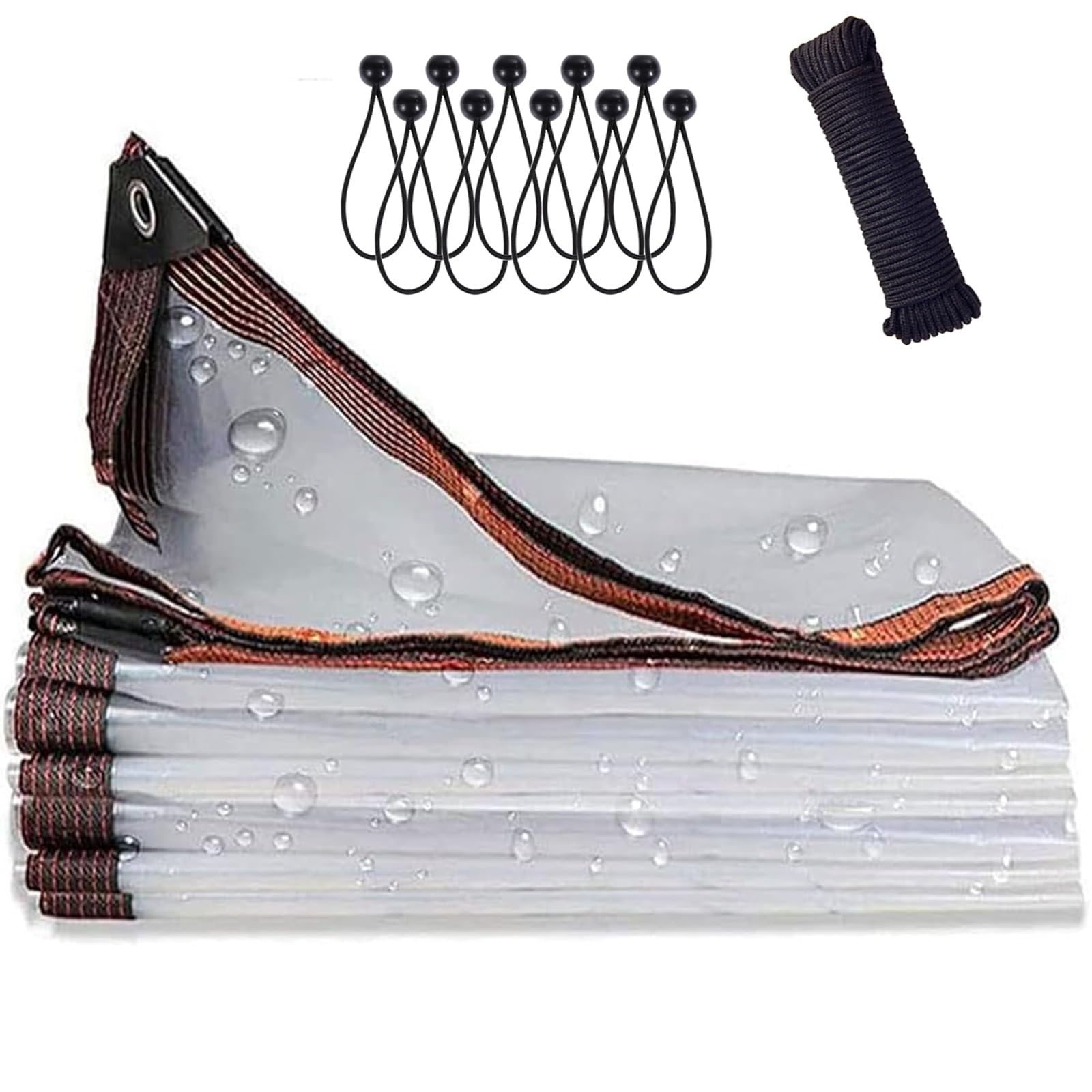 Bâche transparente imperméable résolvant les infiltrations sur terrasse 2,13x5,18m