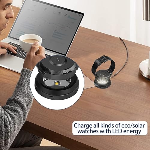 Miniatura 4 de Cargador rápido para reloj solar, base de metal, 9 horas de tiempo apagado, disipación rápida de calor, cargador portátil de energía solar, adecuado
