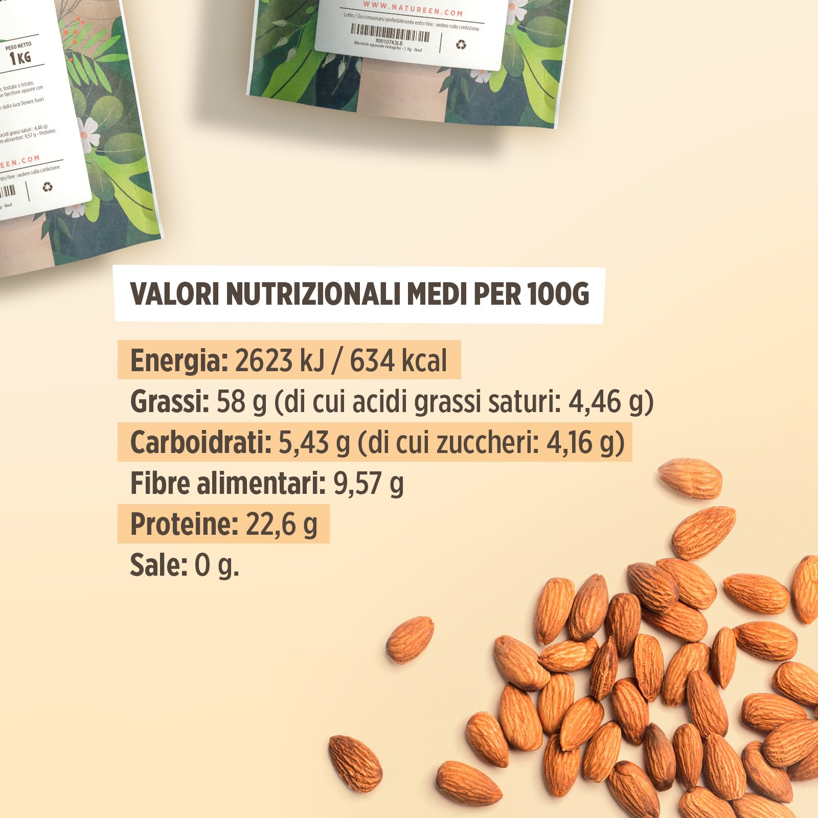 Mandorle Sgusciate Bio -1 kg