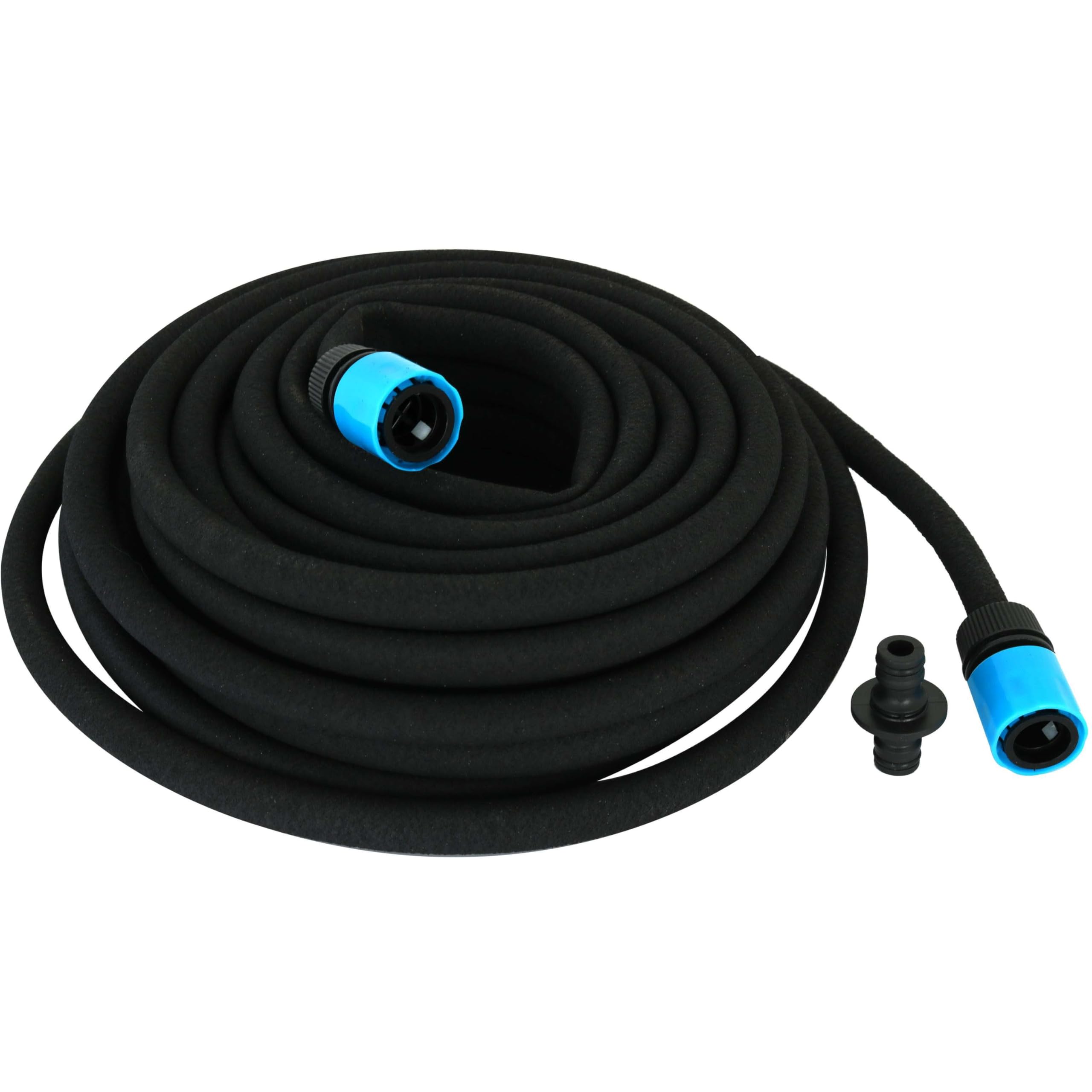 Perlschlauch 90 m Bewässerungsschlauch 6x15 m Tropfschlauch Garten Set | BURI Anschlussarmatur für Mikrobewässerung, wassersparend und kürzbar für Beete, Gewächshaus, Garten und Bewässerung