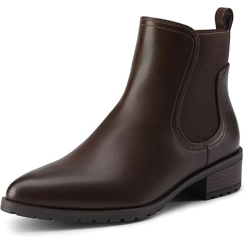 DREAM PAIRS Women's Chelsea Platform Boots Pointed Toe Elastic Ankle Booties Shoes