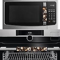 Vista 3 de Juego de 4 fundas protectoras de repuesto para manija de puerta de refrigerador con temática de té de la tarde para microondas, horno, refrigerador