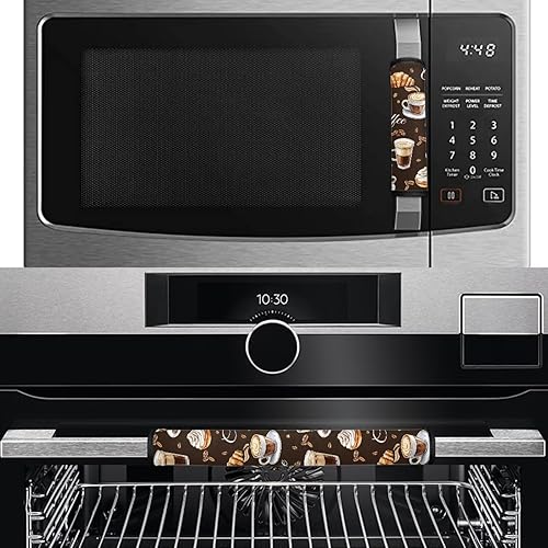 Miniatura 3 de Santa's Clothes - Manijas de repuesto para nevera, 4 unidades, guantes de Navidad para manija de puerta de microondas para cocina, más tiempo para