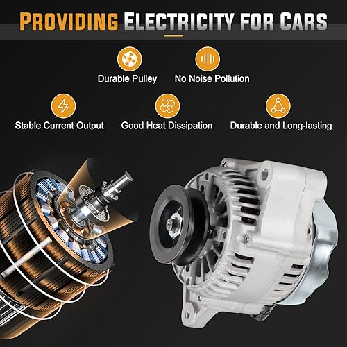 Miniatura 5 de Reemplazo del alternador compatible con Toyota 4Runner 2.4 2.4L 1985-1992, Celica 2.4 2.4L, 1985-1991 Toyota Pickup 2.4 2.4L Reemplazar AND0079,