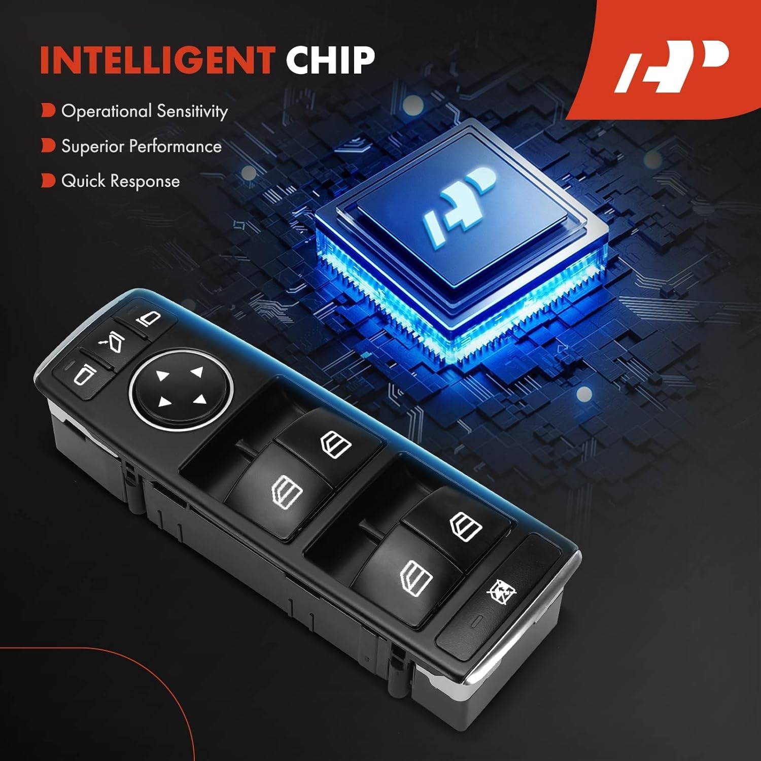 A-Premium Master Power Window Switch Compatible with Mercedes-Benz C180, C200, C230, C250, C280, C300, C350, C63 AMG, E200, E250, E300, E350, E400, E500, E550, E63 AMG, GLA45 AMG, GLE63 AMG, GLK250