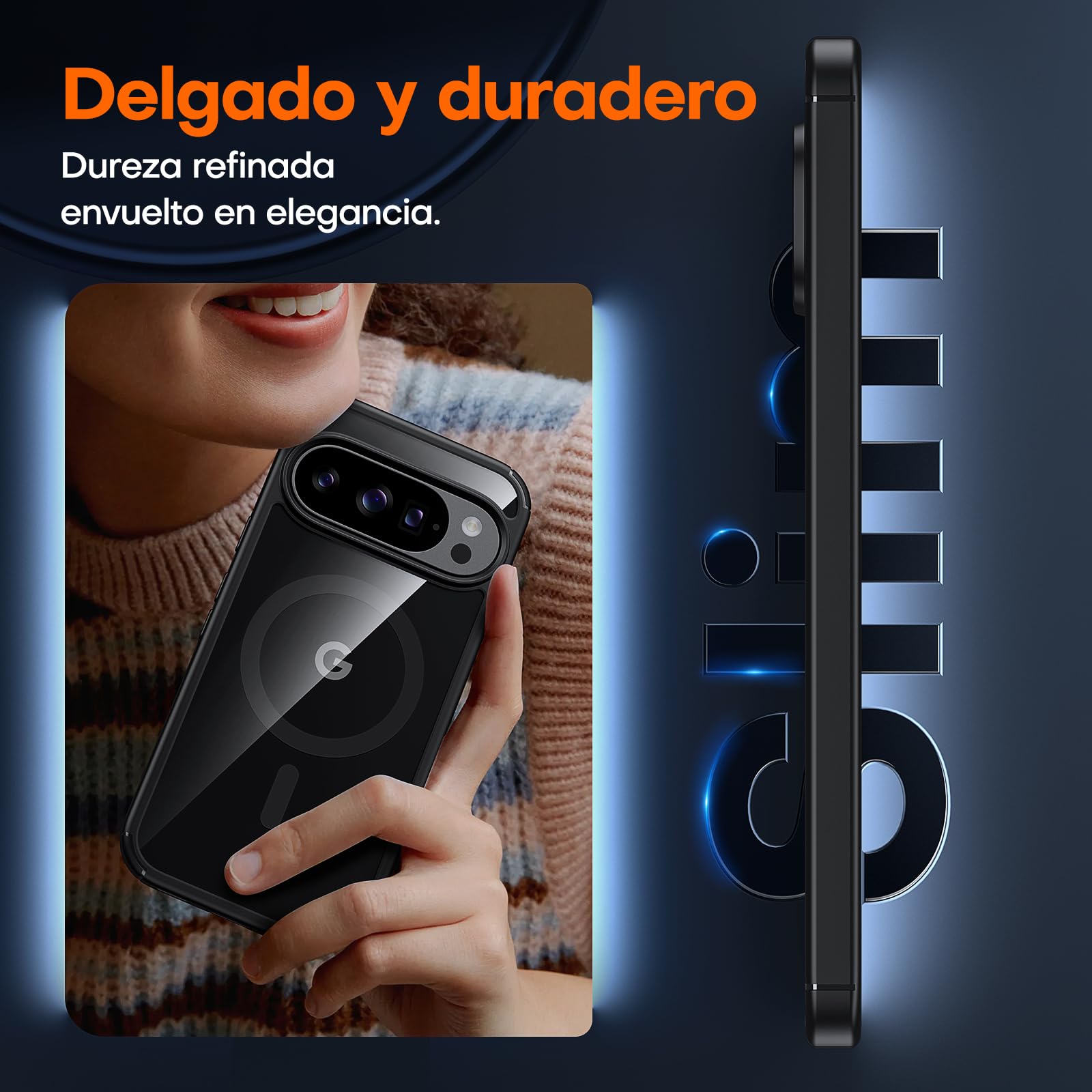 TAURI Magnetyczne etui do Google Pixel 10 Pro XL, pasuje do Magsafe, odporne na żółknięcie [odporne na wstrząsy ochrona klasy wojskowej], wąskie etui na telefon, czarne