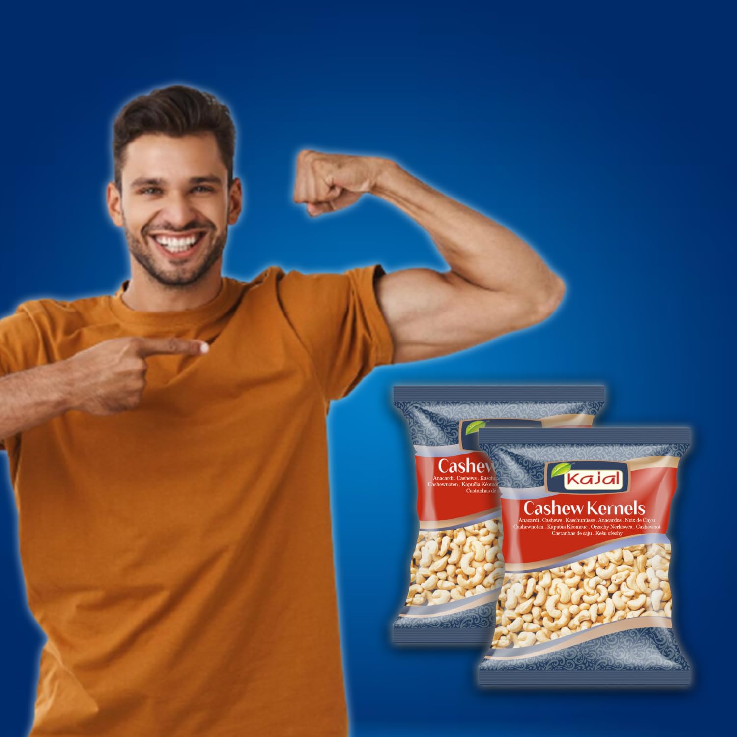 Kajal rohe Cashewnüsse gebrochen, Großverpackung 22,68 kg, naturbelassen, ungesalzen, ungeröstet, völlig ungeschwefelt und 100% unbehandelt, ganze Cashewnüsse aus kontrolliertem Anbau.