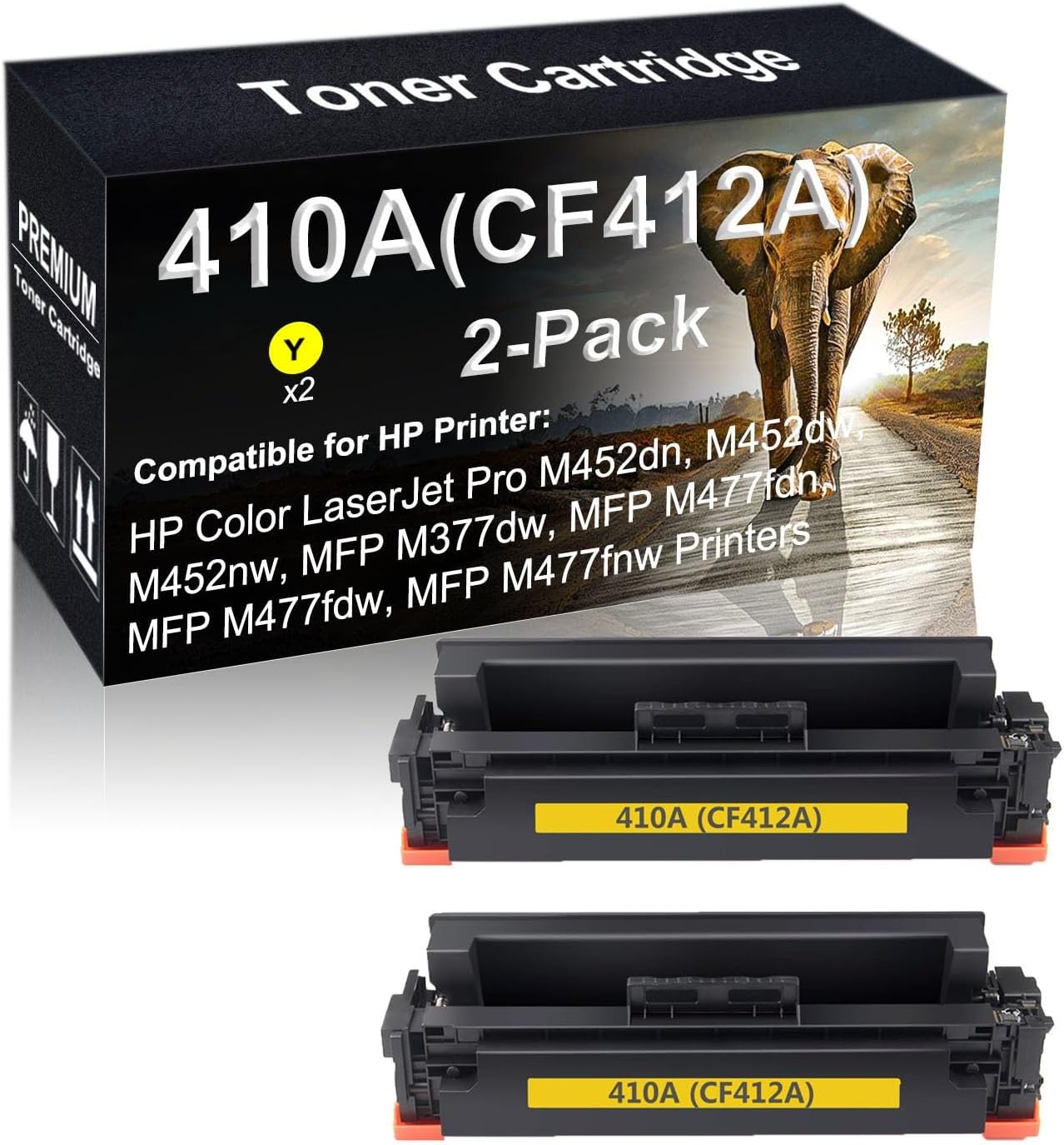 XWWSKK 2Pack Compatible Printer Toner Replacement for 410A