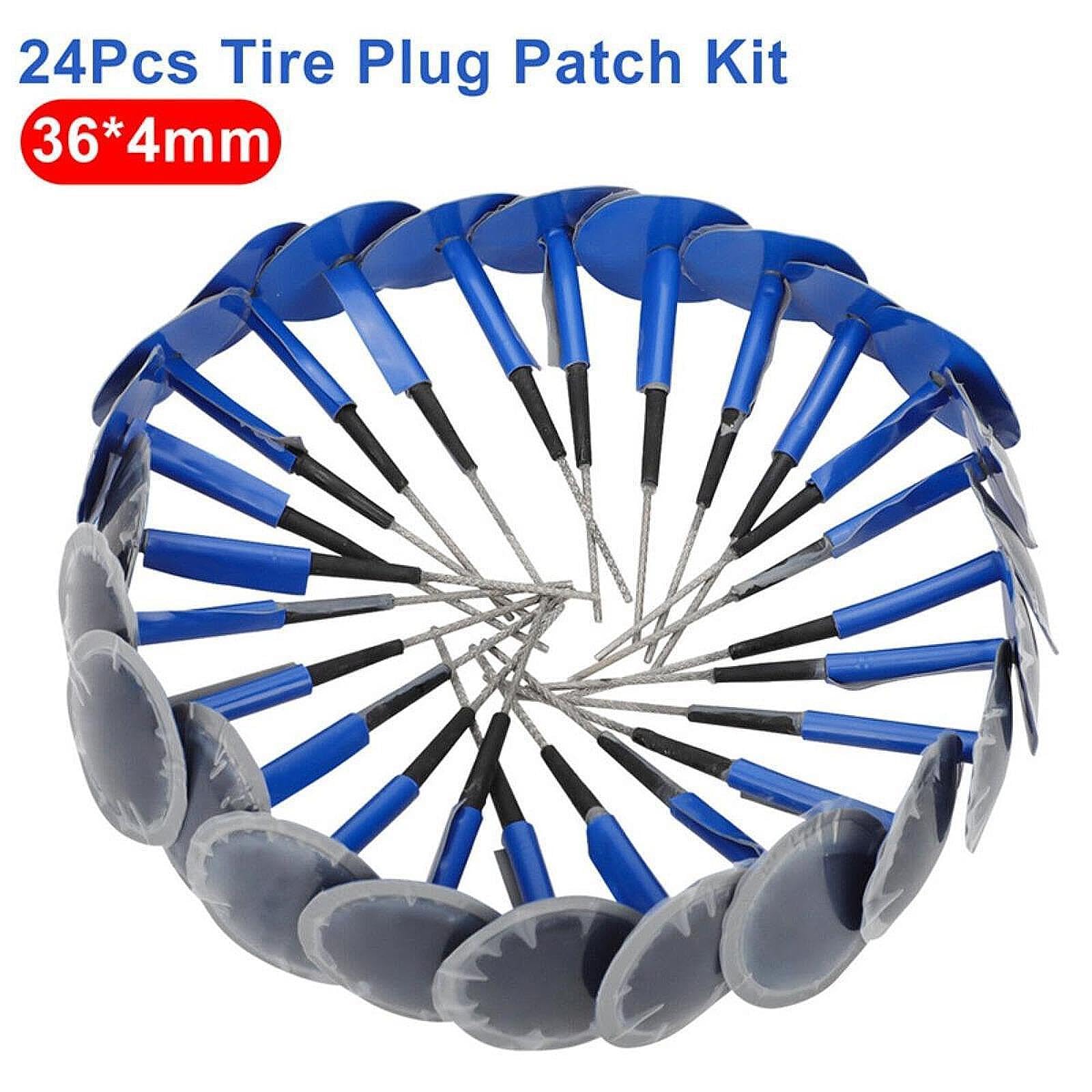 Milageto 24x Tappi per La Riparazione di Pneumatici per Auto, Chiodi a, Parti di Ricambio in Gomma Efficienti, Tappi per Pneumatici per E Camion