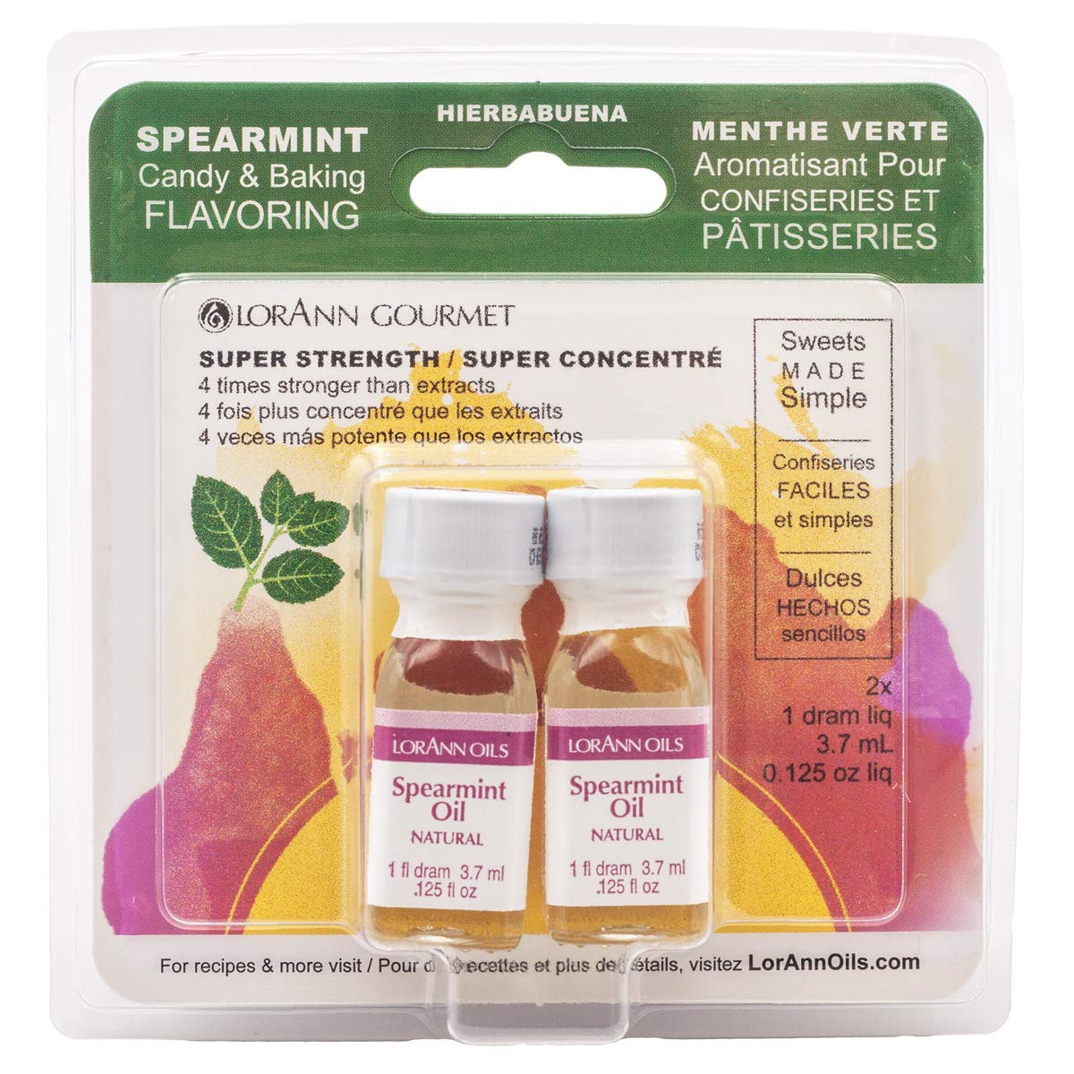 LorAnn Oils Candy & Baking Flavoring .125oz 2/Pkg-Spearmint -FLAVOR-0090