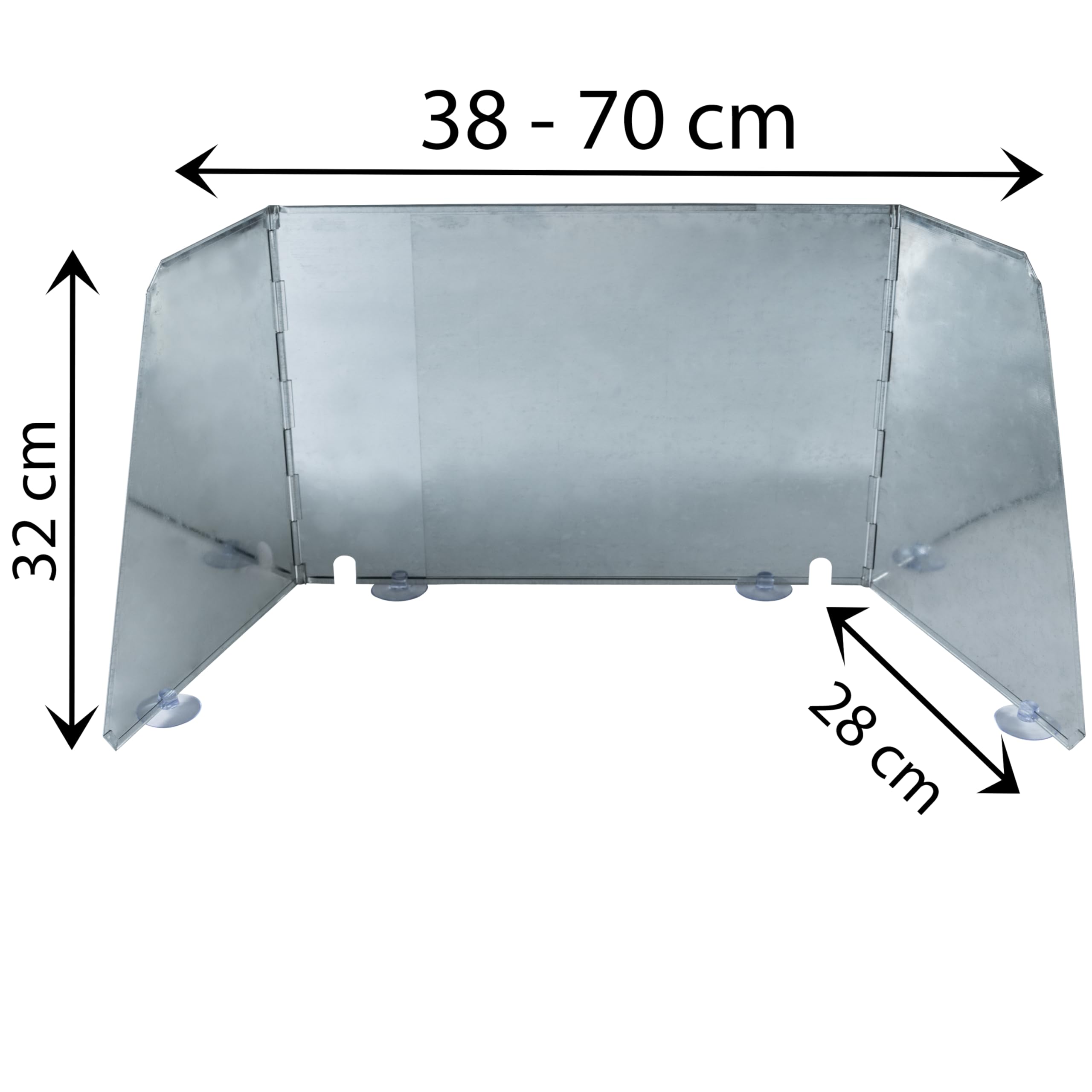 Universal Windschutz für Campingkocher Stahl verstellbar 38-70cm Aufbewahrungstasche passend für 1-2-3 flammigen Gasherd faltbar Spritzschutz Camping Küche