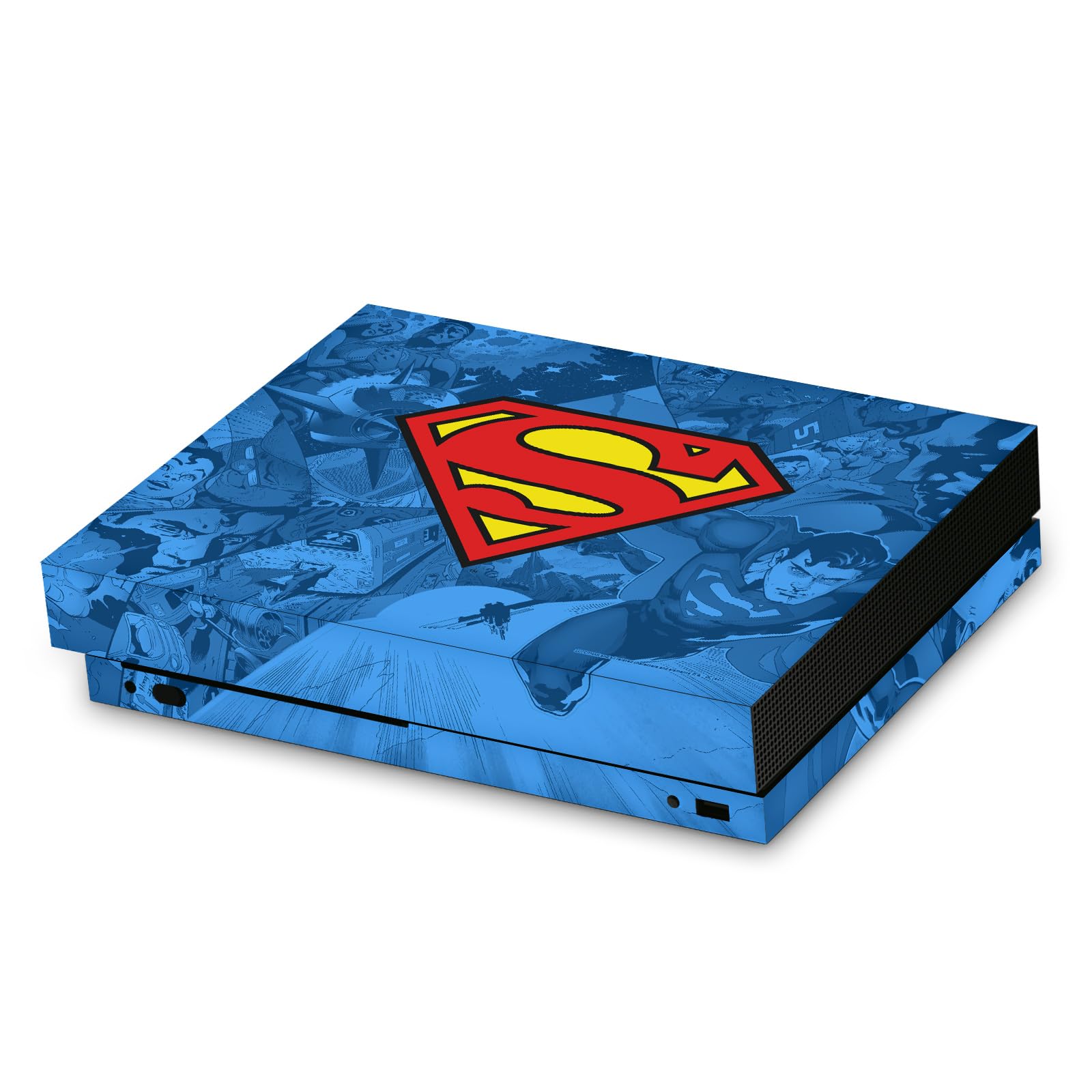 Xbox One X Console Autocollant Vinyle Superman DC Comics Logos par Head Case Designs