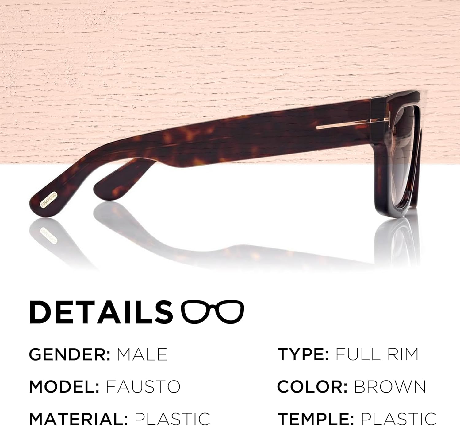 Tom Ford FT0711 FAUSTO Square Shape Sunglasses + Bundle With eSHADES Eyewear Cleaning Kit