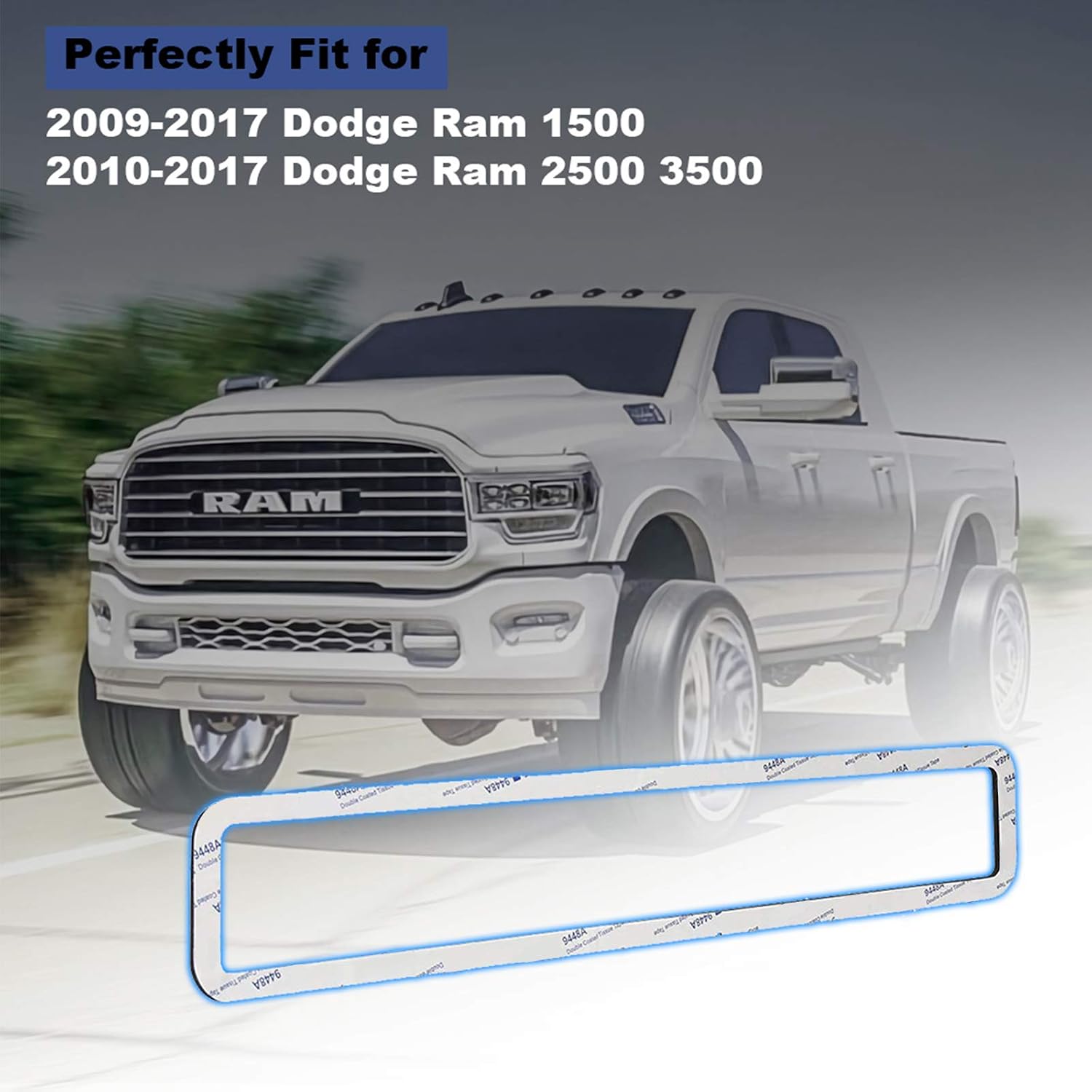 Q QUNSUNUS 3rd Third Brake Light Seal Gaskets (2 PCS) Compatible with Dodge Ram 1500 2009 to 2017, Dodge Ram 2500 3500 2010 to 2017 Foam Gasket Replacement