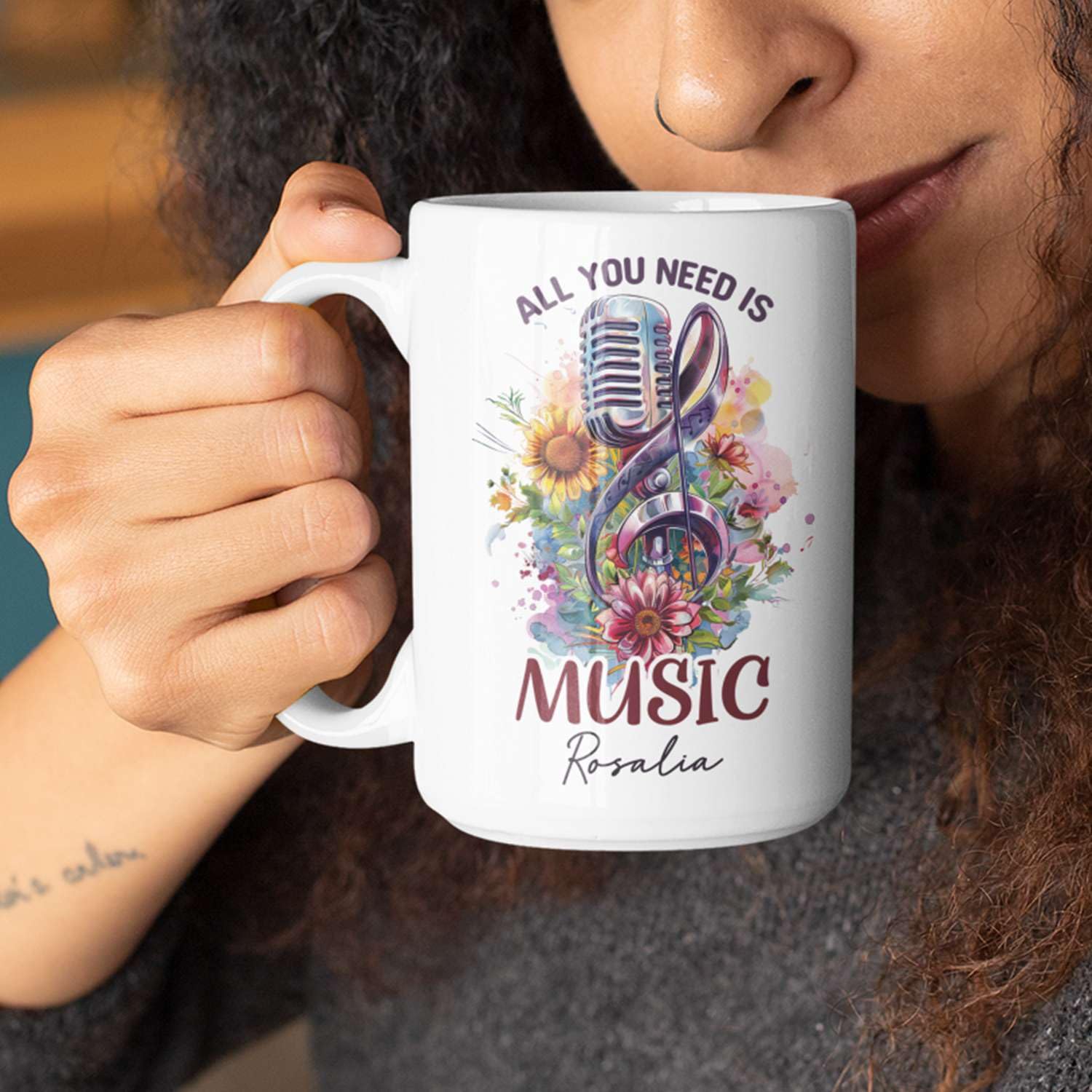 Amazon.com: Custom Music Themed Ceramic Cup 11oz 15oz, Customized