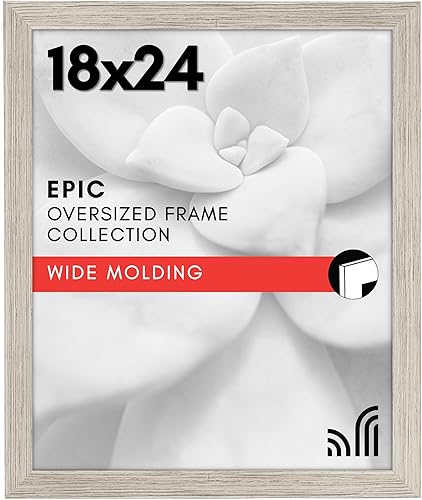 Vista 65 de Americanflat Portarretratos de 12 x 17 pulgadas con plexiglás pulido, marco de fotos color negro, marcos de fotos anchos hechos de madera