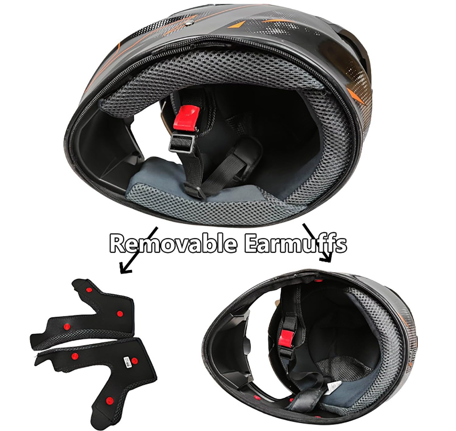 Cascos Integrales de Motocicleta con Doble Visera, Unisex, para Bicicleta Scooter Ciclomotor, Homologados ECE, Talla: 58-62 cm