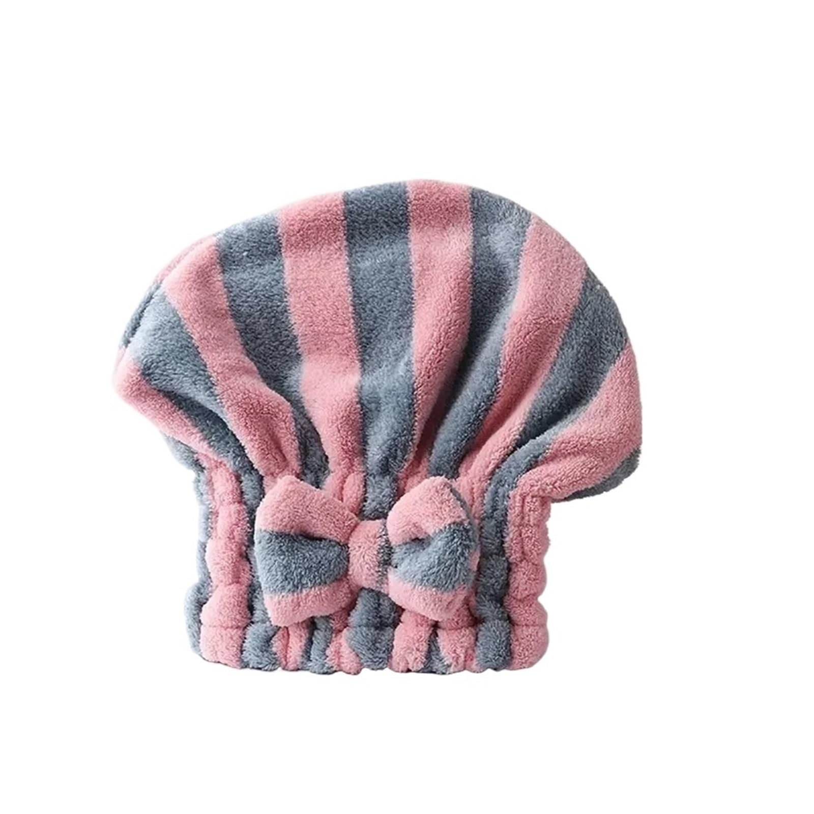 SUODEBYY Hair Towel Microfiber Hair Towel Wrap For Women Stripe Absorbent Quick Dry Turban For Curly Long Thick