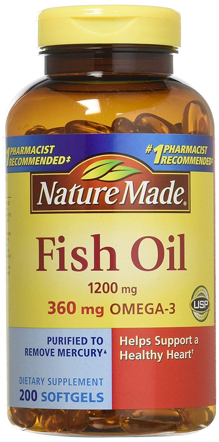 N.Ature Made Fish Oil 1200mg Omega-3 360mg 200 (B0CLH4HTRJ) Amazon Price History, Amazon Price Tracker