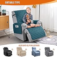 Vista 5 de VANSOFY Fundas 100% impermeables para sillas reclinables, funda antideslizante para sillas reclinables, protector de muebles para perros, funda