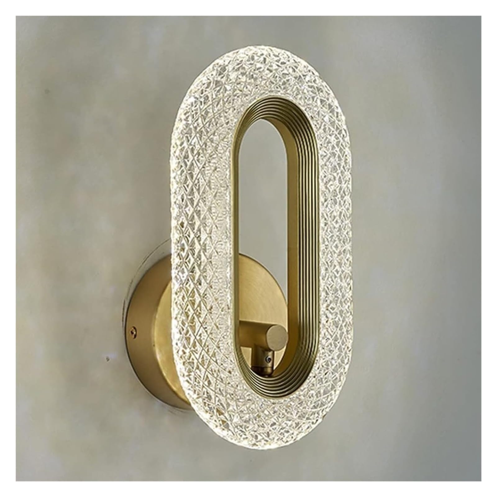 KHUKHU Wall Light Lamp Wall Sconce, Modern Creativity Crystal Wall Lights, Light Luxury Brass Bedside Wall Lamp for Living Room Bedroom and Hallway, Reading Decor Lamp
