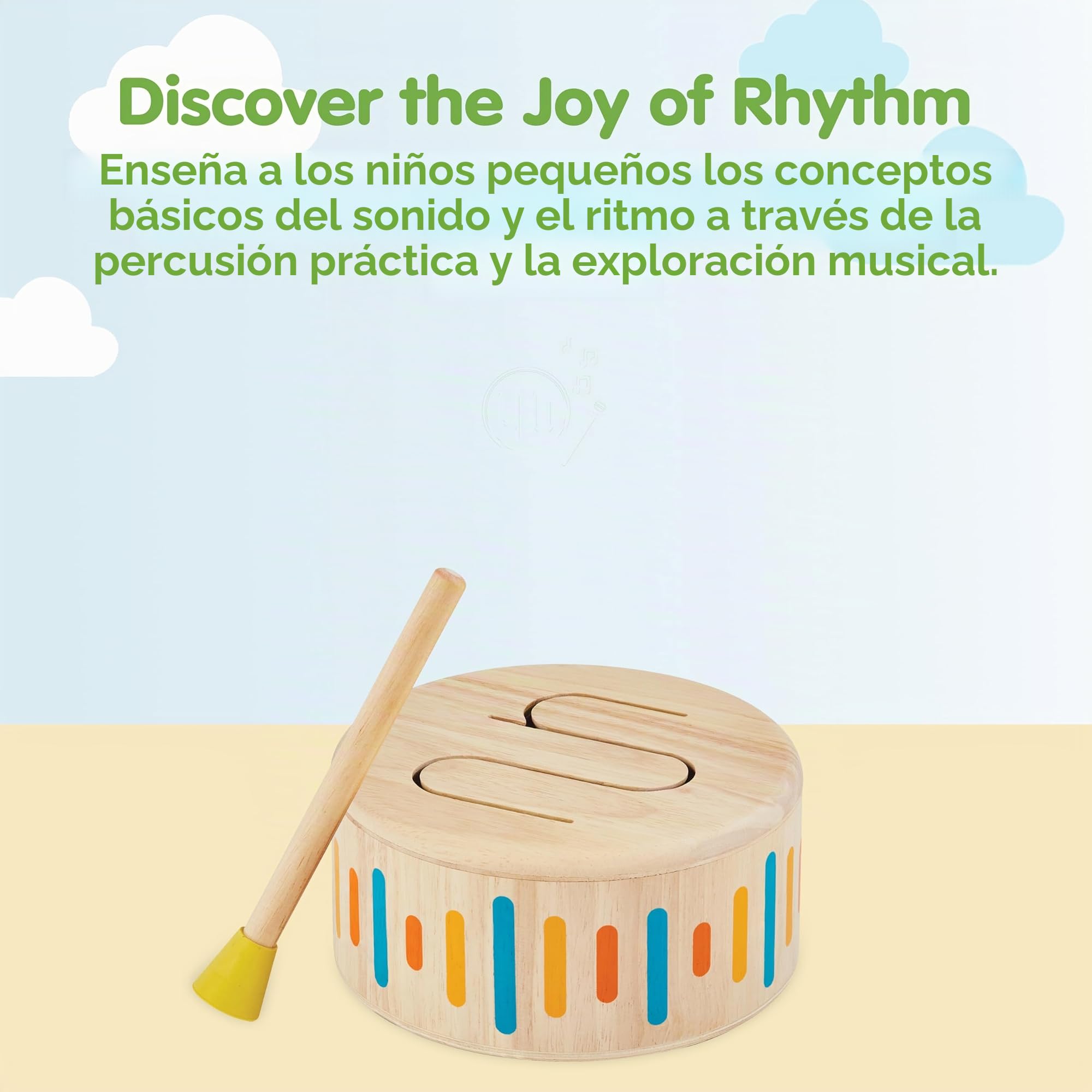 PlanToys Juguetes de madera Tambor macizo Ii