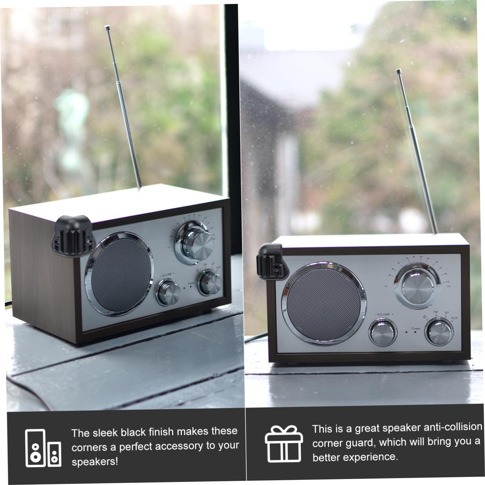 FUNOMOCYA 16Pcs Speaker Corner Covers Collision Protection for High Performance Plastic Wrap Corners for Speakers Amplifiers