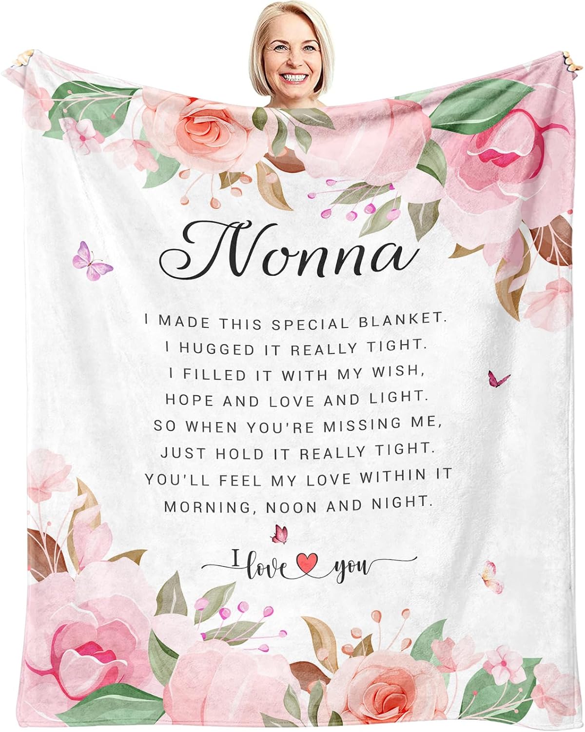 Christmas Nonna Gifts, Xmas Birthday Gifts for Nonna, Retirement Nonna Gifts for Grandma, Nonna Gifts from Grandkids Grandchildren, Best Nonna Ever Gifts Throw Blanket 60"X50"