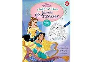 Disney Princess: Learn to Draw Favorite Princesses: Featuring Tiana, Cinderella, Ariel, Snow...