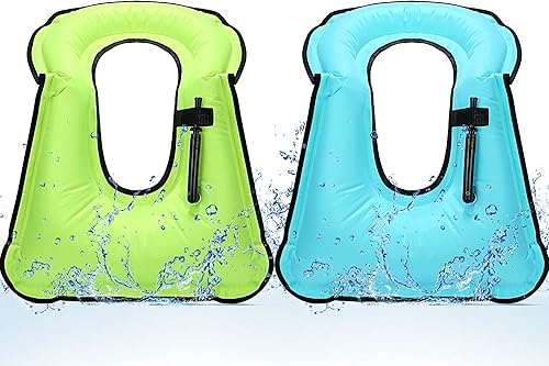 Chaleco inflable de esnórquel para adultos, chaleco de buceo portátil, chaleco de seguridad ajustable para esnórquel, natación, buceo, surf
