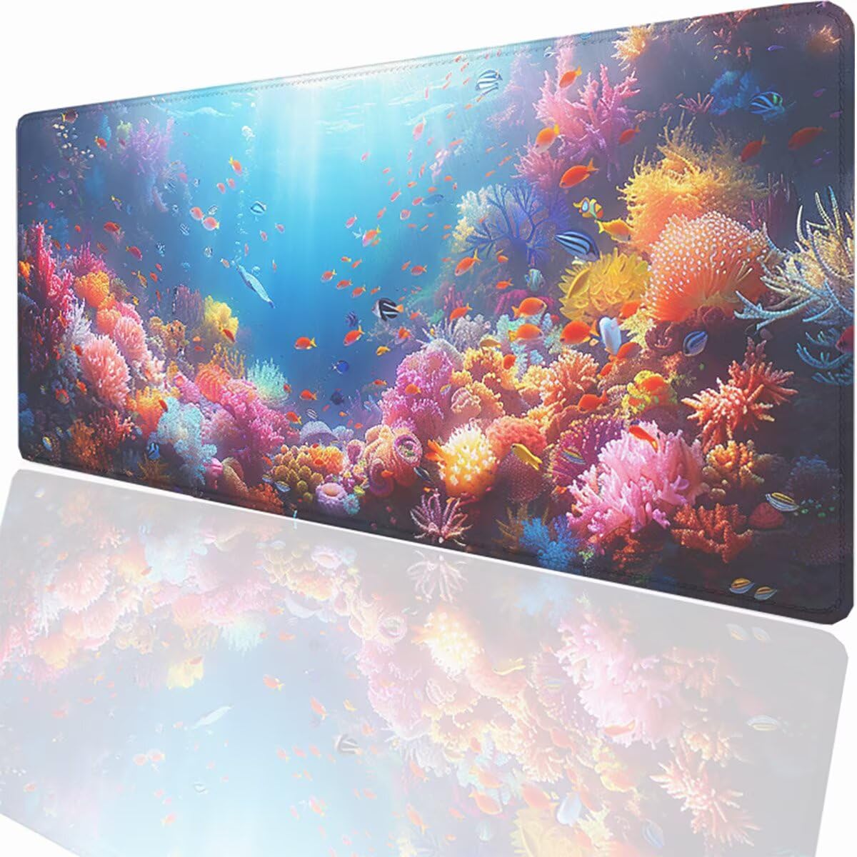 Podkładka pod mysz do gier XXL duża mysz 1500 x 800 x 3 mm, duża podkładka pod biurko z antypoślizgową gumową podstawą dla graczy PC, poprawia precyzję i szybkość Cdoreal PjY11323 N-U