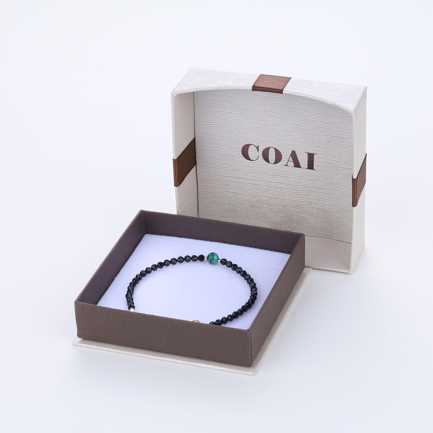 COAI Black Tourmaline Bracelet for Women, Crystal Beaded Protection Bracelet for Women 3mm - Image 6