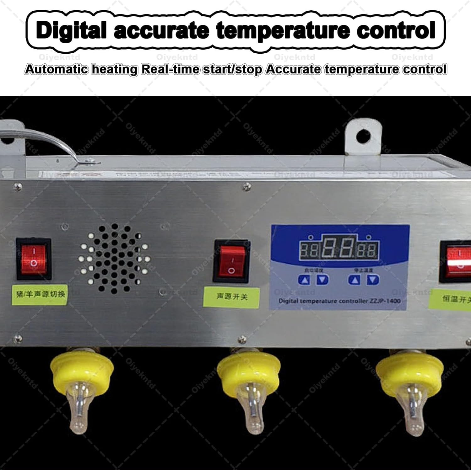 6 Fully Automatic Nipple Feeders, Constant Temperature Lamb Drink Nipples Piglets Feeder Kittens Calf Teat Lamb Feed Pigs Raising Equipment Poultry Feeders with Sound Simulation