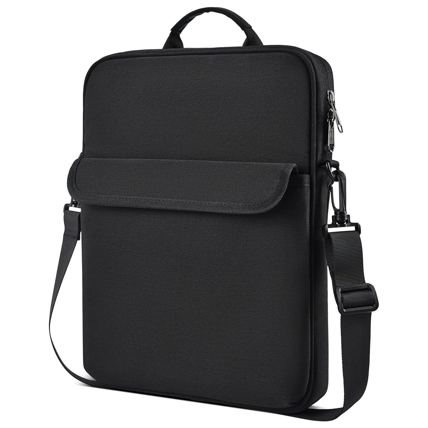 12.4 Inch Tablet Sleeve Bag for Samsung Galaxy Tab S10+/S9+/S9 FE+/S8+/S7+/S7 FE+ Carrying Case with Adjustable Shoulder Strap (Black)