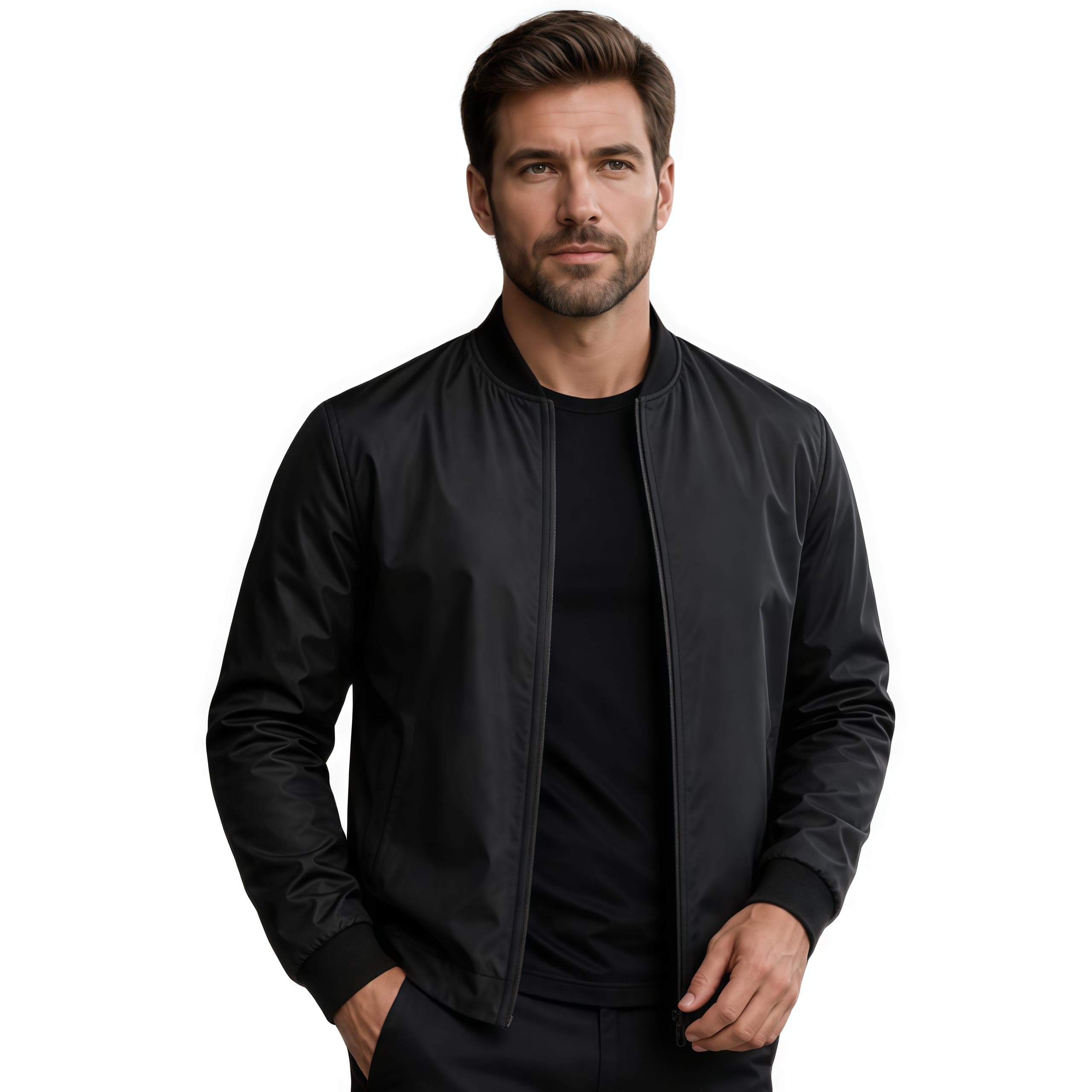 Generisch Bomberjacke Herren: Leichte Sommerjacke Übergangsjacke Jacket Dünne Sommer Jacken Casual Blouson Freizeit Freizeitjacke Pilotenjacke Frühlingsjacke Softshelljacke