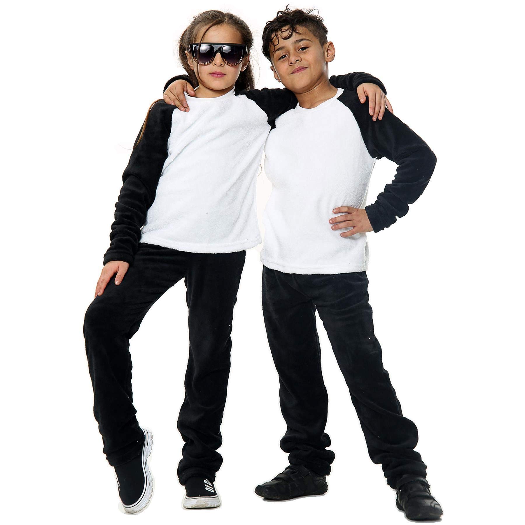 A2z 4 Kids Girls Black Boys Pyjamas Pjs Soft Fleece 2 Piece Flannel Set - Pjs 179 ._2-3