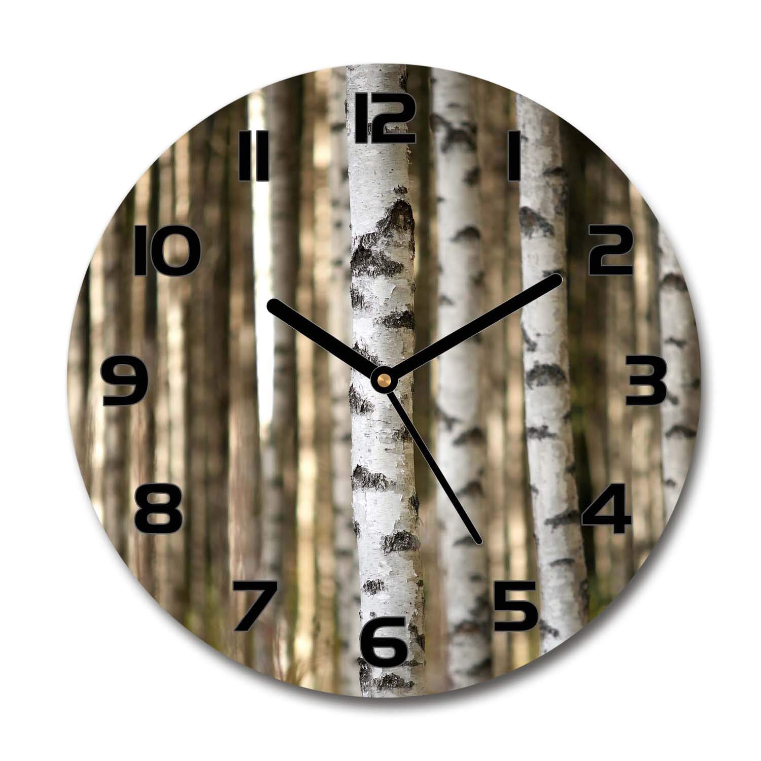 Horloge en Verre Rond 30cm Silencieuse Horloge de Salon Design sur Pied Tulup
