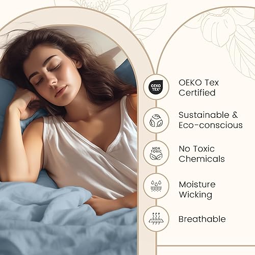 Miniatura 2 de CHATEAU HOME COLLECTION Sábanas 100% algodón egipcio, tamaño individual, suaves y cómodas, transpirables, de 800 hilos, con bolsillo profundo, para