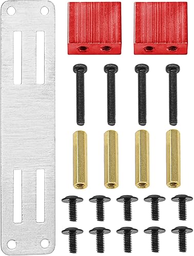 Miniatura 7 de ShareGoo - Soporte fijo de metal mejorado para engranaje de dirección compatible con WPL B14 B16 B36 C24 C34 JJRC camión auto (Titanio)