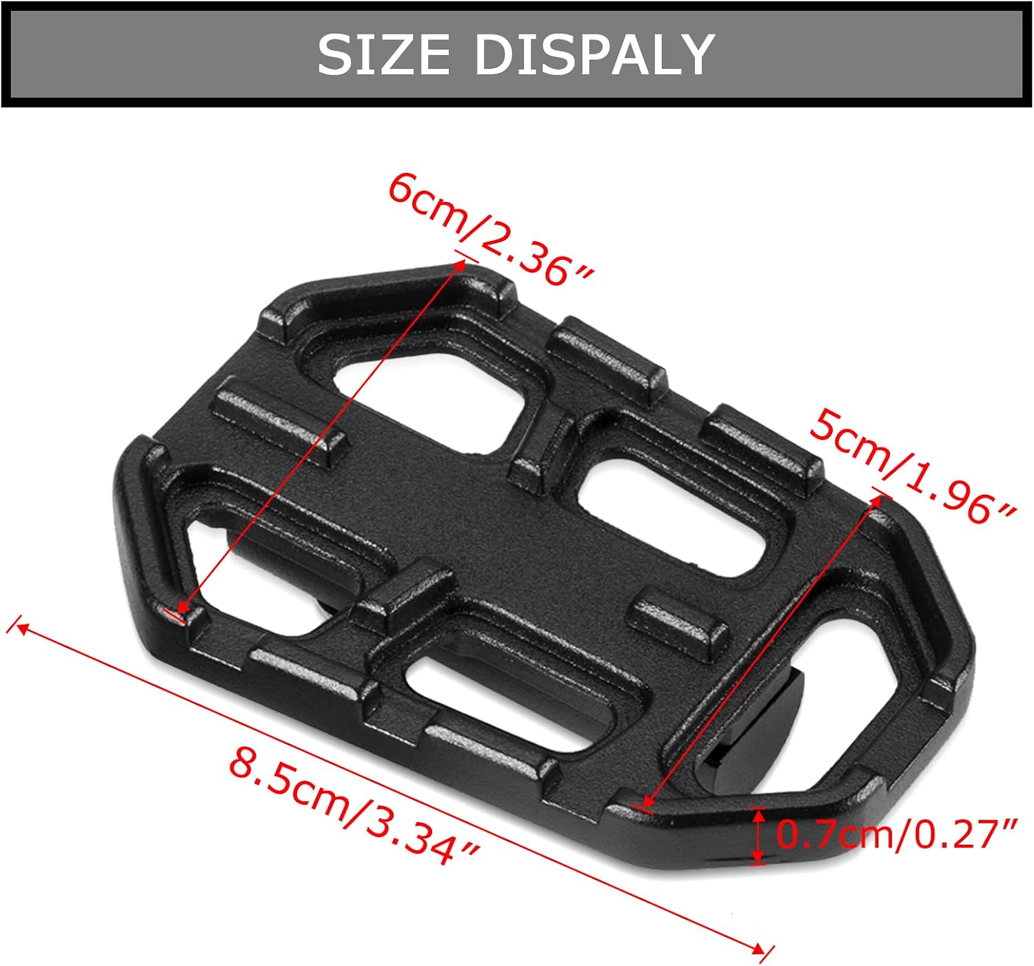 PSLER Motorcycle Foot Pegs Rests Extender Pedal for R1200GS G310GS S1000XR F850GS F750GS R Nine T Scrambler T Urban 2013-2022, Black