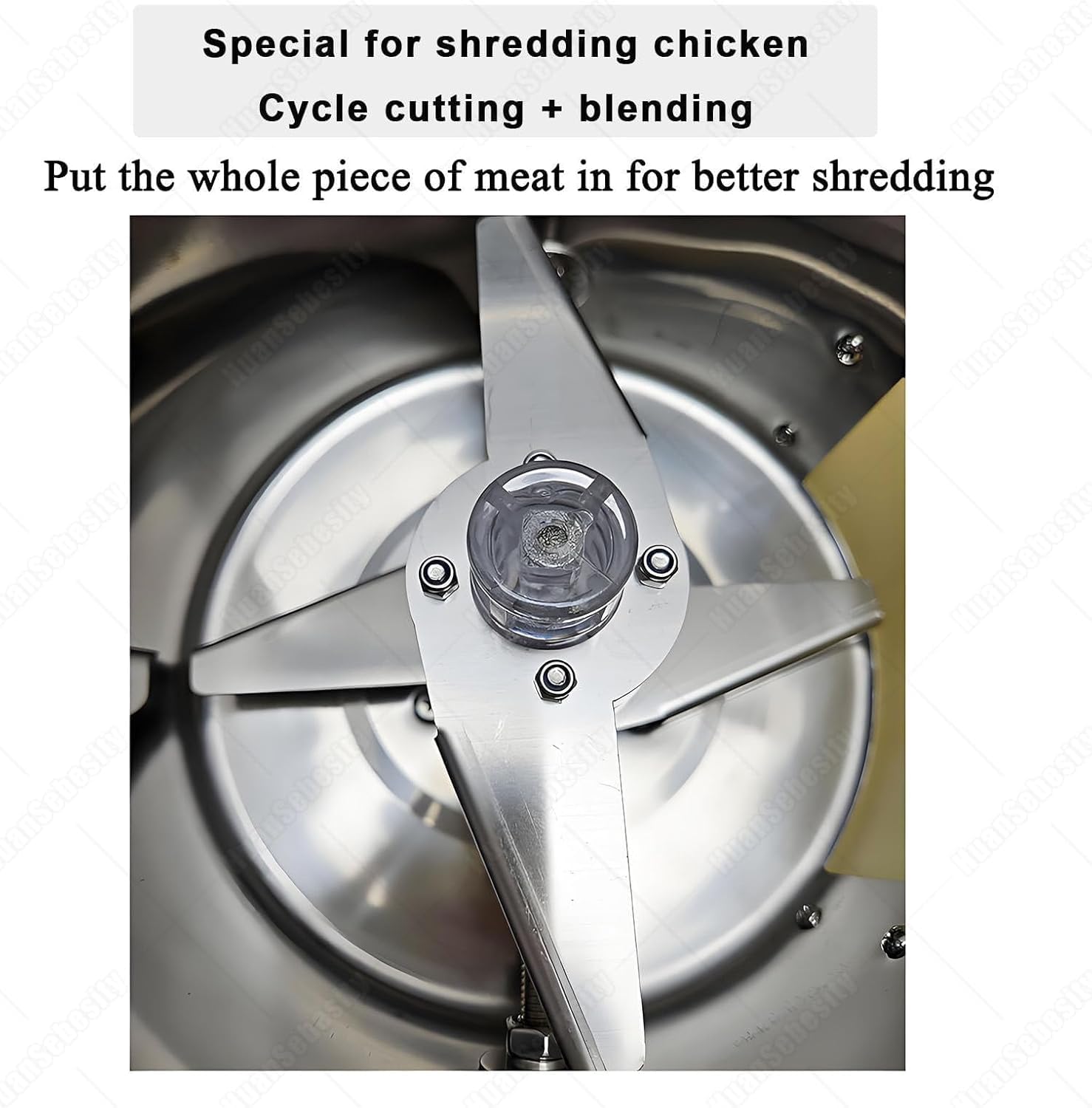Trituradora de Pollo eléctrica: Carne de Alto Torque para Pollo y ternera cocidos, herramienta de trituración de Acero inoxidable con Ventana Visible
