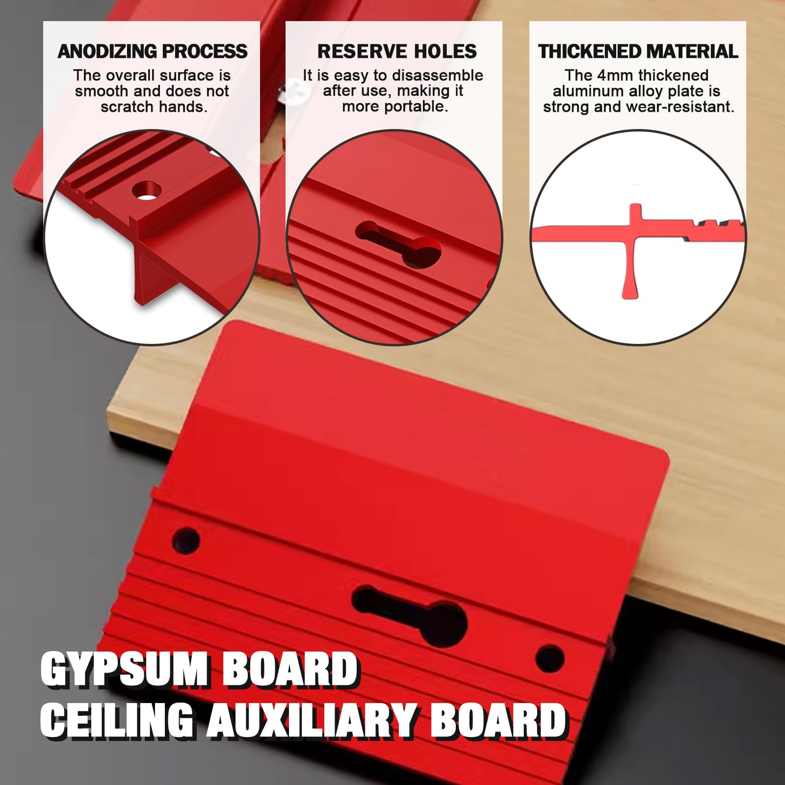 2 Pieces Roof Plaster Positioning & Fixing Board, Drywall Plasterboard Ceiling Auxiliary Fixing Tool, Heavy Duty Drywall Fitting Tool, Supports The board in Place While Installing — Amazon image 4