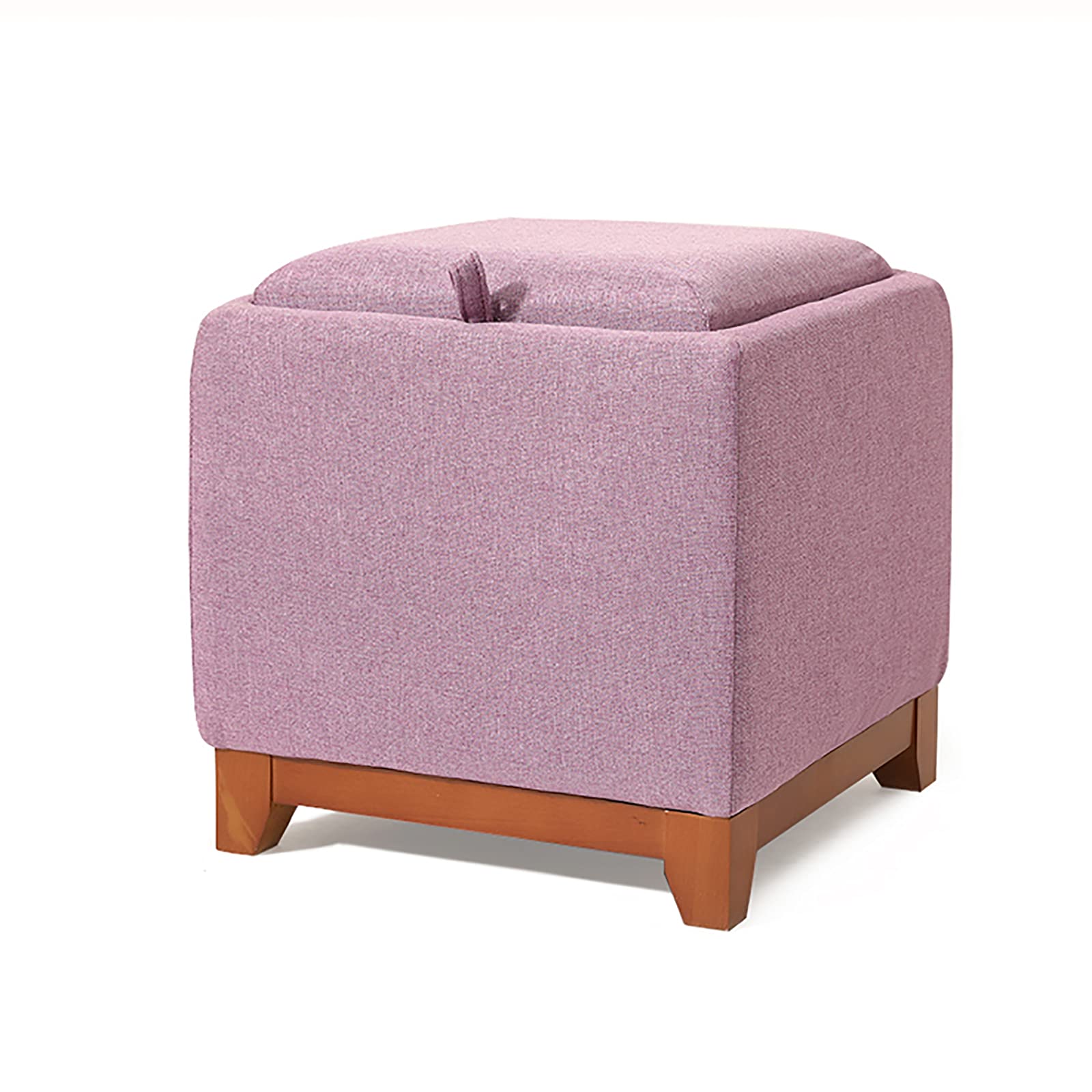 Ottoman cube de rangement bois massif pour optimiser l'espace et soulager les jambes