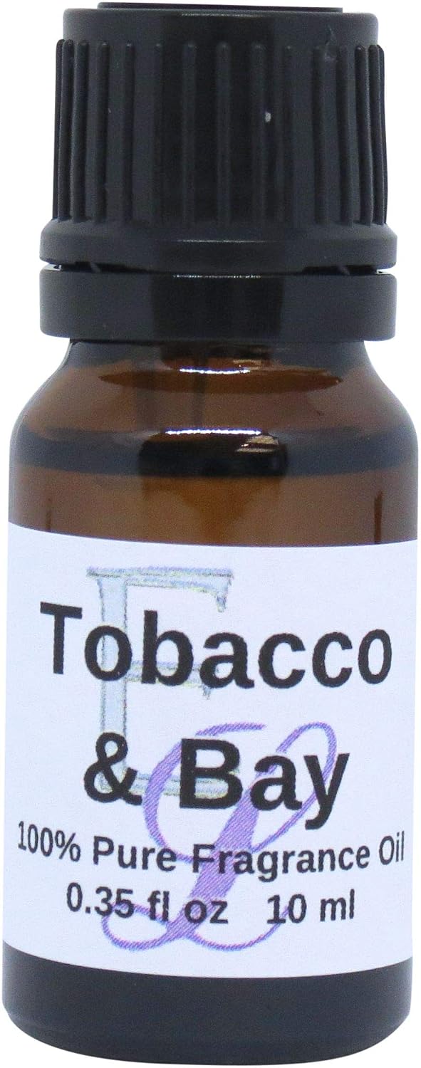 Tobacco and Bay Fragrance Oil by Eclectic Lady, 10 ml Premium, Long Lasting Diffuser Scent, Aromatherapy
